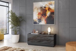 Helio 41 TV Cabinet 120cm - Black Glass 120cm - thumbnail 2