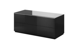 Helio 41 TV Cabinet 120cm - Black Glass 120cm