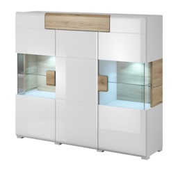 Toledo 46 Display Cabinet 147cm - Oak San Remo 147cm