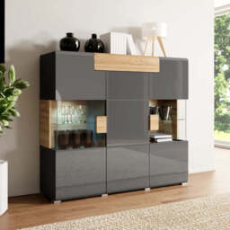 Toledo 46 Display Cabinet 147cm - Oak San Remo 147cm - thumbnail 8