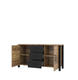 Olin 26 Sideboard Cabinet 147cm - 147cm Appenzeller Fichte Oak - thumbnail 4