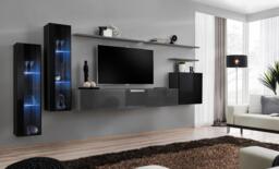 "Switch XI Entertainment Unit For TVs Up To 75"" - Graphite 330cm Black"