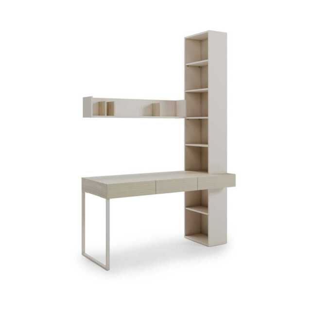 Charlie CH-21 Desk With Bookcase & Shelf 150cm - Cashmere 150cm - image 1
