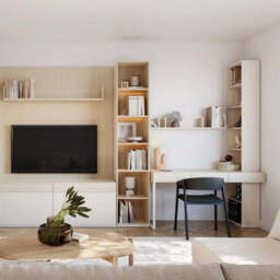 Charlie CH-21 Desk With Bookcase & Shelf 150cm - Cashmere 150cm - thumbnail 7