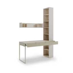 Charlie CH-21 Desk With Bookcase & Shelf 150cm - Cashmere 150cm - thumbnail 2