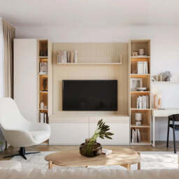 Charlie CH-21 Desk With Bookcase & Shelf 150cm - Cashmere 150cm - thumbnail 6