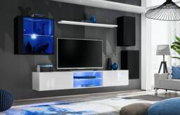 "Switch XXIII Wall Entertainment Unit For TVs Up To 75"" - Graphite 250cm Graphite" - thumbnail 7