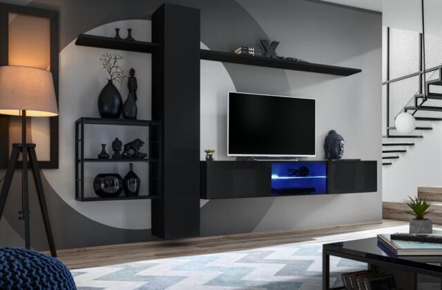 "Switch Metal V Entertainment Unit For TVs Up To 75"" - 270cm Black" - image 1
