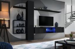 "Switch Metal V Entertainment Unit For TVs Up To 75"" - 270cm Black"