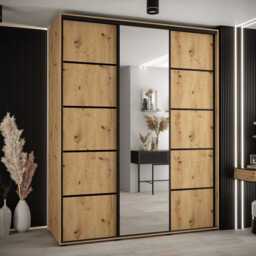Cannes V Sliding Door Wardrobe 190cm - White 190cm - thumbnail 5