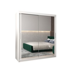 Tokyo III Sliding Door Wardrobe 180cm - White 180cm - thumbnail 2