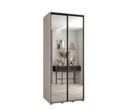Cannes II Sliding Door Wardrobe 120cm - Black 120cm - thumbnail 3