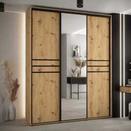 Cannes XI Sliding Door Wardrobe 200cm - White 200cm - thumbnail 2