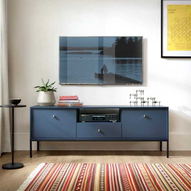 Mono TV Cabinet 154cm - Navy 154cm - image 1