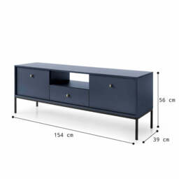 Mono TV Cabinet 154cm - Navy 154cm - thumbnail 6