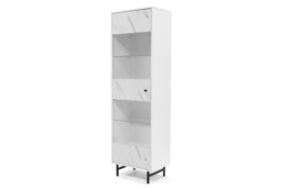 Veroli 04 Tall Display Cabinet 60cm - White 60cm - thumbnail 1