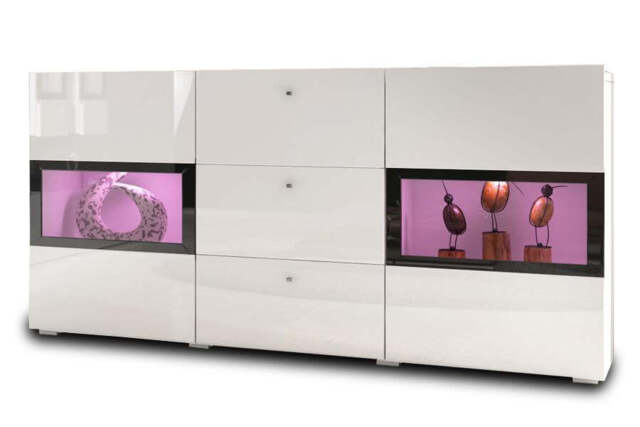 Baros 26 - Sideboard Cabinet 132cm - White Gloss 132cm - image 1