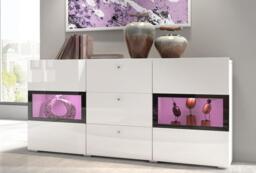 Baros 26 - Sideboard Cabinet 132cm - White Gloss 132cm - thumbnail 7