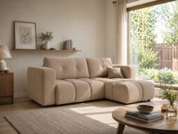 Corner Sofa Bed Modi II - Brown 273cm Right - thumbnail 6