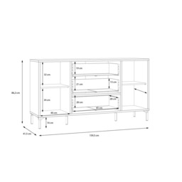 Joakimis Chest Of Drawers 160cm - Oak Mauvella 160cm - thumbnail 7
