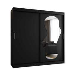 Ultra Sliding Door Wardrobe 200cm - Black 200cm - thumbnail 7