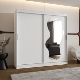 Ultra Sliding Door Wardrobe 200cm - Black 200cm - thumbnail 2