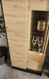 Quant QA-03 Tall Display Cabinet 76cm - Oak Artisan 76cm - thumbnail 4
