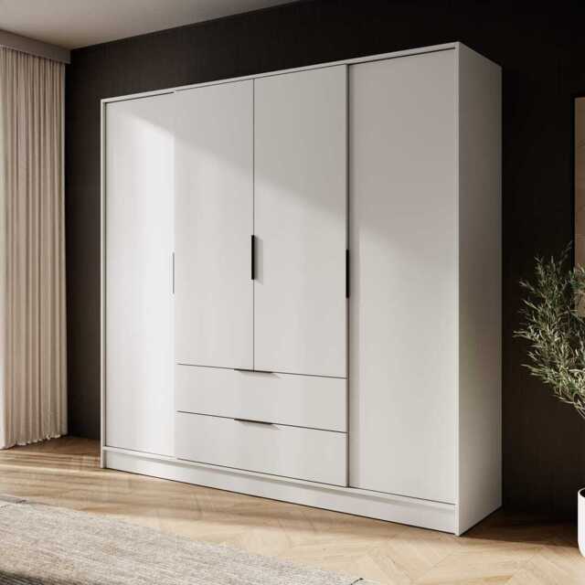 Kelly Hinged Door Wardrobe 206cm - Cashmere 206cm - image 1