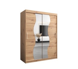 Madrid Sliding Door Wardrobe 150cm - White 150cm - thumbnail 3