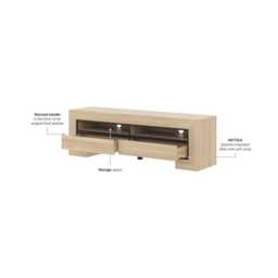 Cuba 40 TV Cabinet 160cm - Light Oak 160cm - thumbnail 6