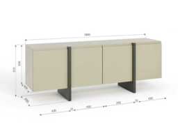 Queen Sideboard Cabinet 180cm - Cashmere 180cm - thumbnail 3