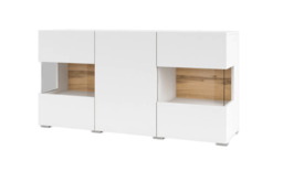 Ava 25 Display Sideboard Cabinet 120cm - White Matt 120cm