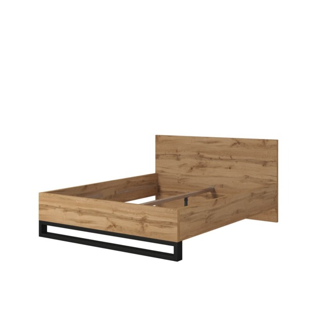 Halle Bed Frame [EU King] - Oak Wotan 160 x 200cm - image 1