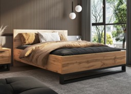 Halle Bed Frame [EU King] - Oak Wotan 160 x 200cm - thumbnail 2