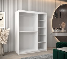 Morocco Sliding Door Wardrobe 150cm - White 150cm - thumbnail 3