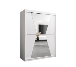 Morocco Sliding Door Wardrobe 150cm - White 150cm - thumbnail 2