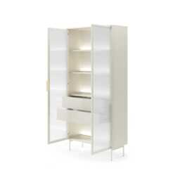 Lumi Tall Display Cabinet 92cm - Oak Dunin 92cm - thumbnail 4