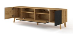 Luxi TV Cabinet 195cm - Black 195cm - thumbnail 2