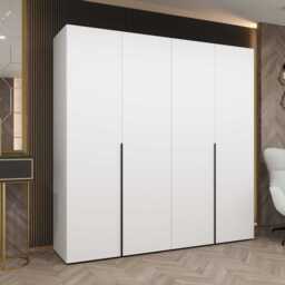 Alicante I Hinged Door Wardrobe 200cm - Black 200cm - thumbnail 2