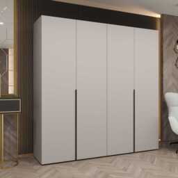 Alicante I Hinged Door Wardrobe 200cm - Black 200cm - thumbnail 5