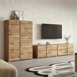 Visby TV Cabinet 195cm - White 195cm - thumbnail 5