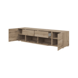 Visby TV Cabinet 195cm - White 195cm - thumbnail 4