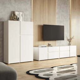 Visby TV Cabinet 195cm - White 195cm - thumbnail 8