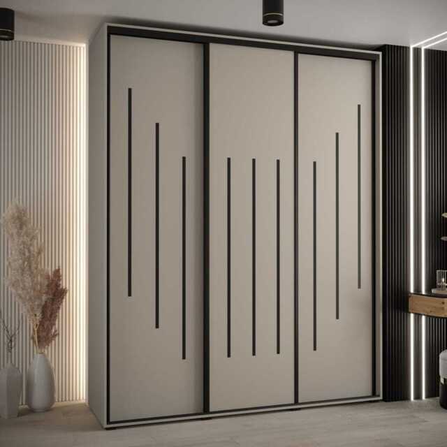 Dakota VIII Sliding Door Wardrobe 200cm - Cashmere 200cm - image 1