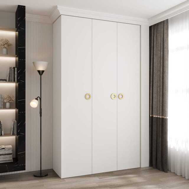 Como I Hinged Door Wardrobe 150cm - White 150cm - image 1