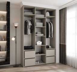 Como I Hinged Door Wardrobe 150cm - White 150cm - thumbnail 5