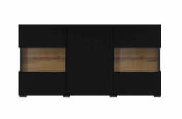 Ava 25 Display Sideboard Cabinet 120cm - Black Matt 120cm - thumbnail 5