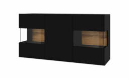 Ava 25 Display Sideboard Cabinet 120cm - Black Matt 120cm - thumbnail 4