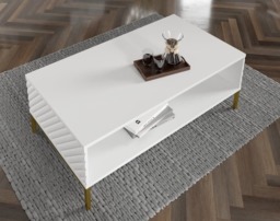 Surf Coffee Table 90cm - White 90cm - thumbnail 2
