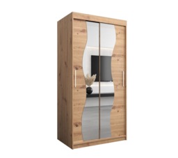 Madrid Sliding Door Wardrobe 100cm - White 100cm - thumbnail 3